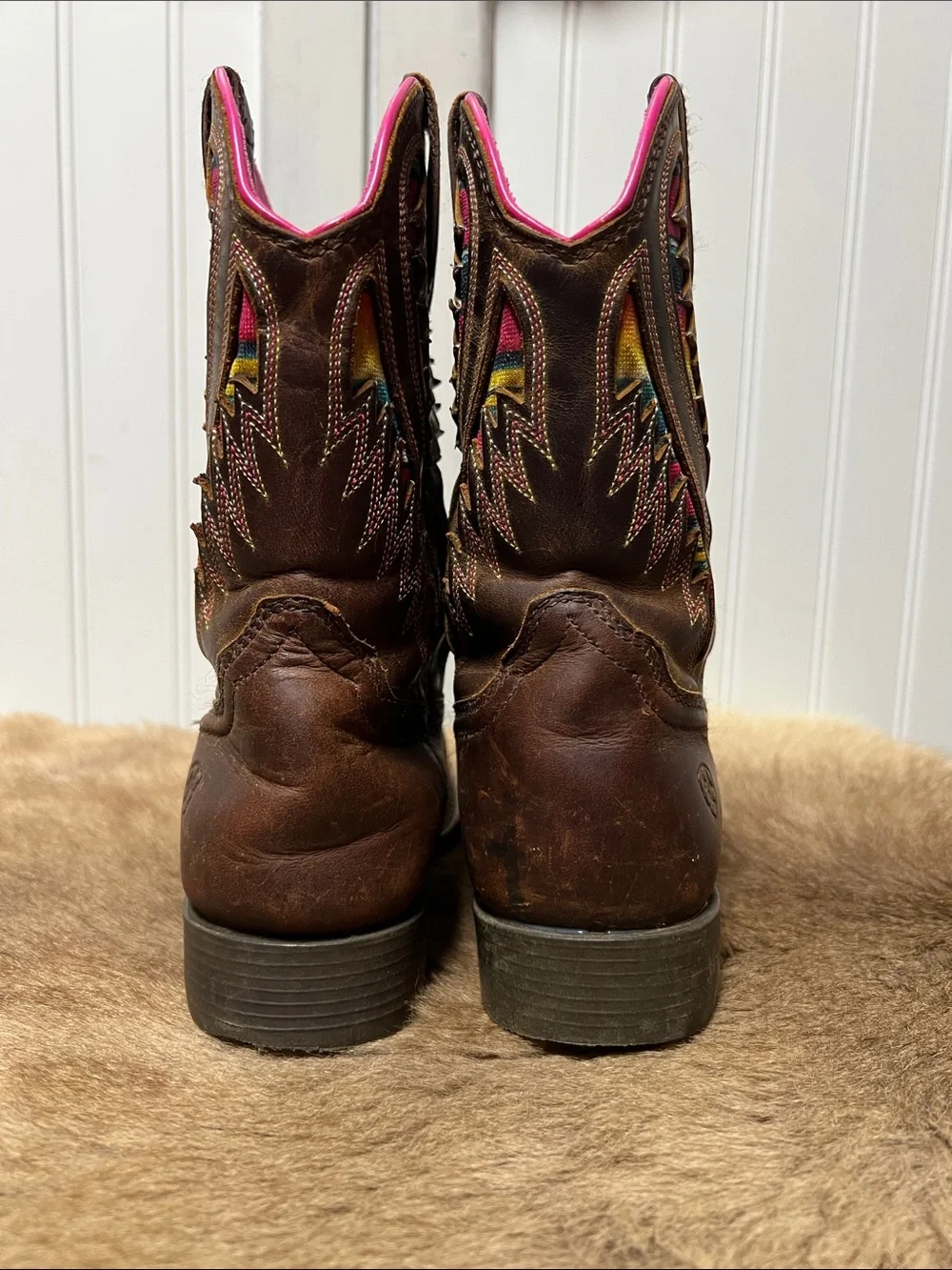 Ariat Venttek Quickdraw Serape Western Cowboy Boots 1.5 Leather